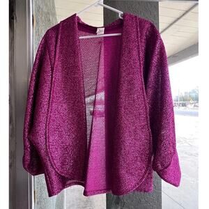 Vintage 1980's pink metallic shrug size M